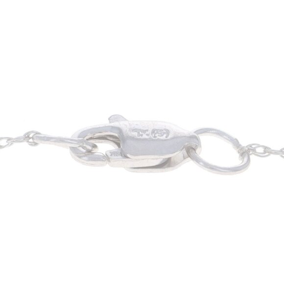 White Gold Diamond Journey Pendant Necklace 7 1/4\